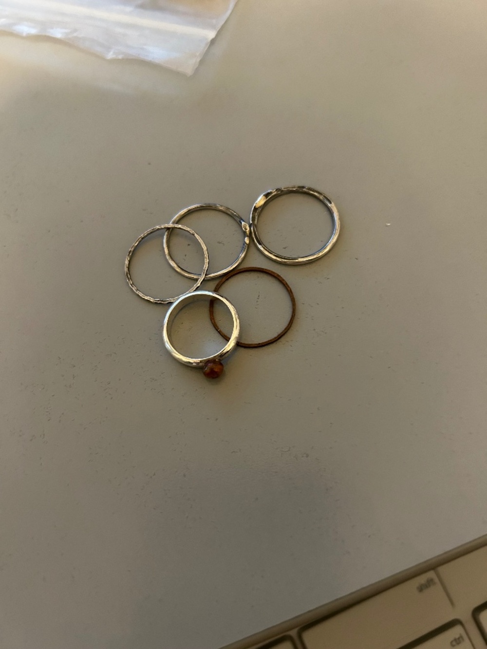 Five stacking rings